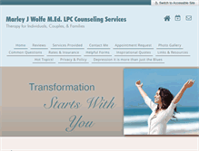 Tablet Screenshot of marleyjwolfecounseling.com